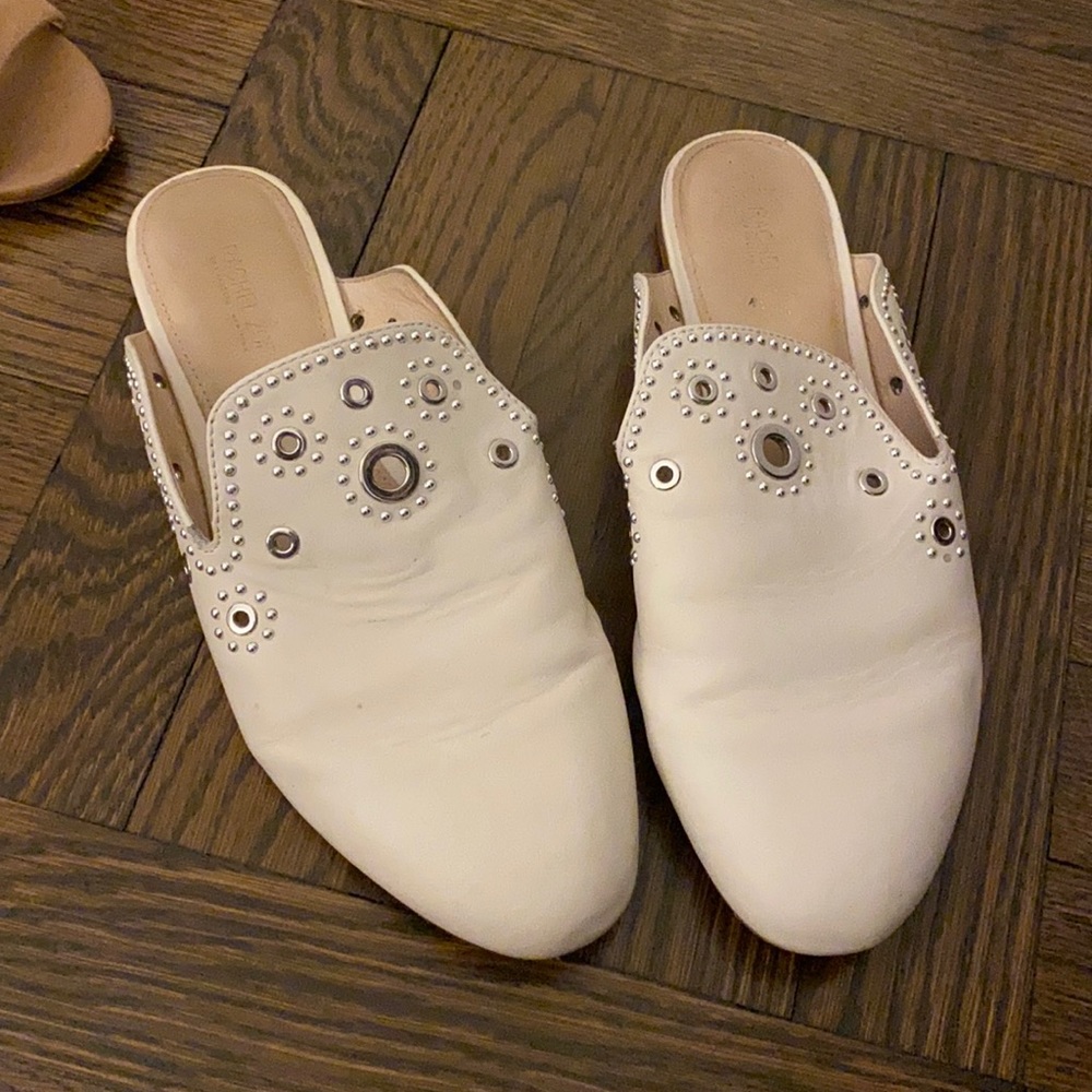 Rachel Zoe White Mules